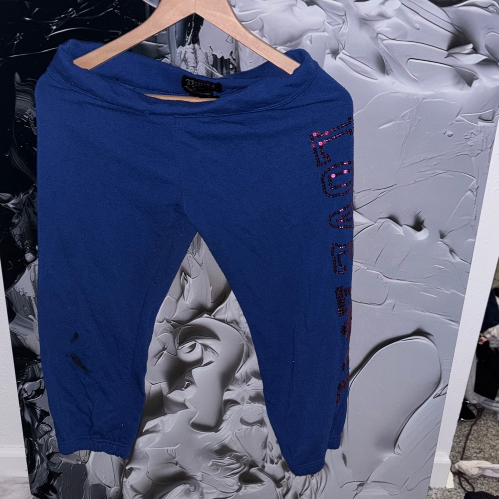 Blue Leggings with Sequin Detail